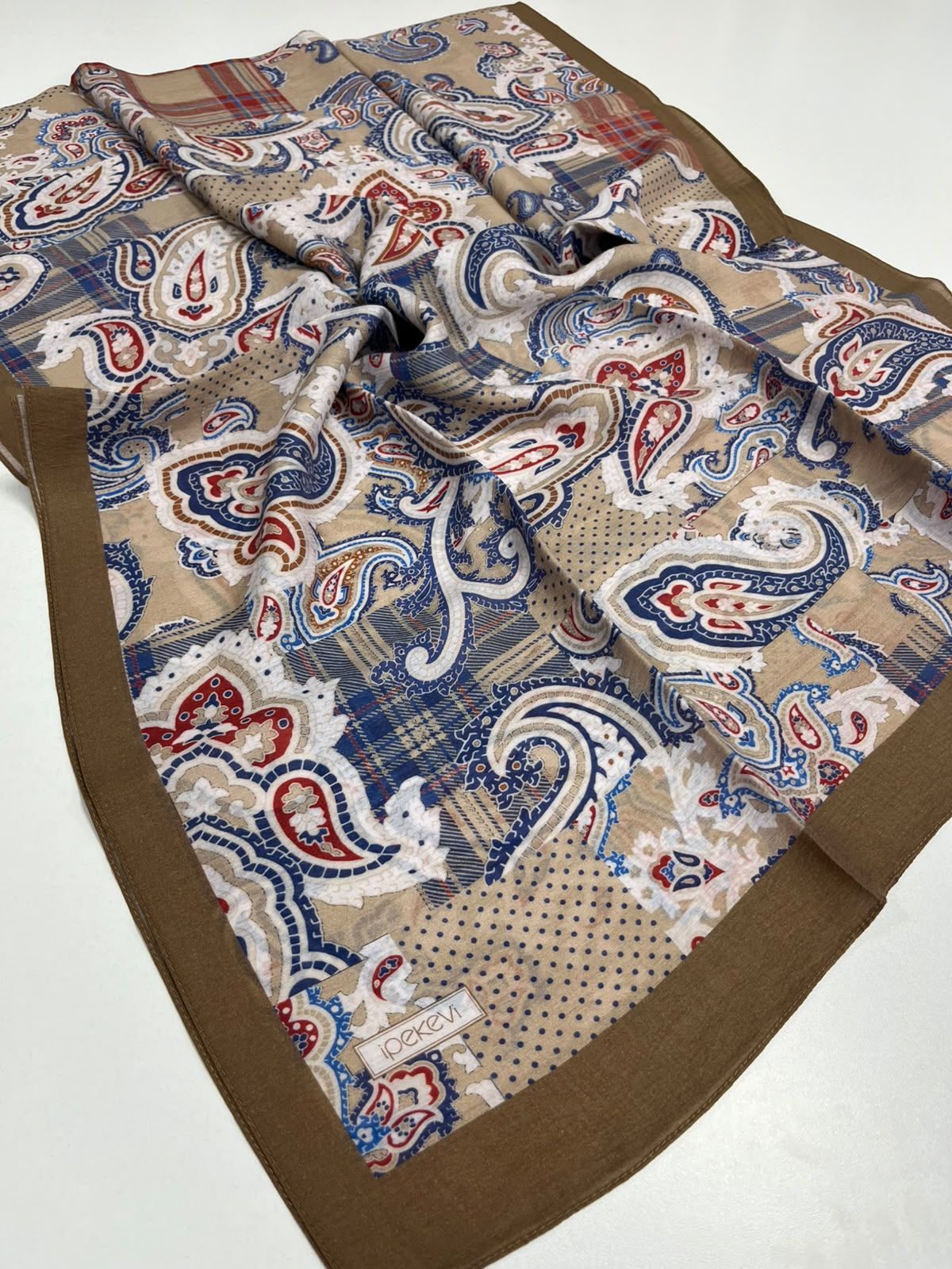 DRN İPK 456 NOHUT PATCHWORK DESENLİ TENCEL ŞAL